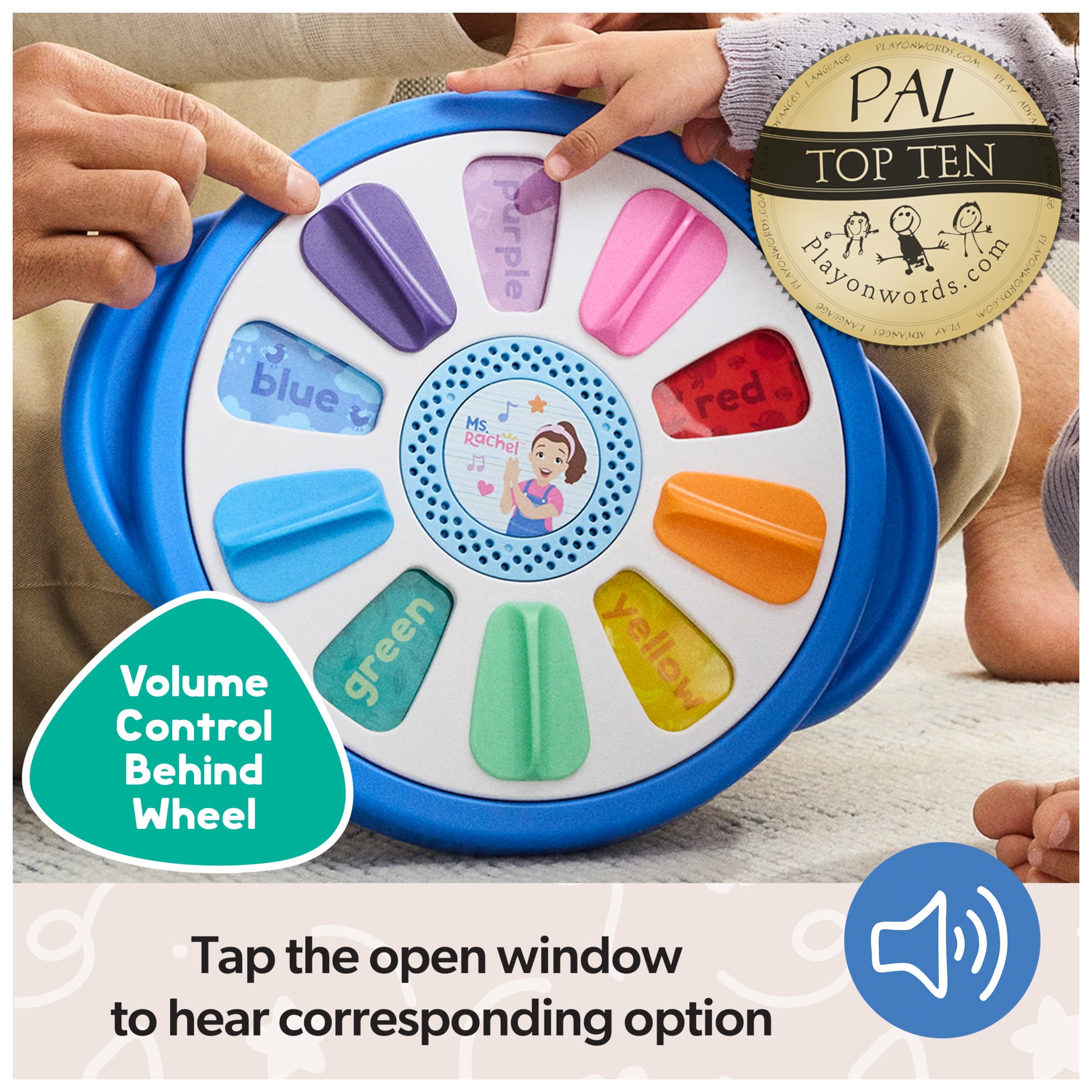Ms. Rachel Spin Along Learning Wheel with 3 Learning Play Modes For Kids Ages 1+
