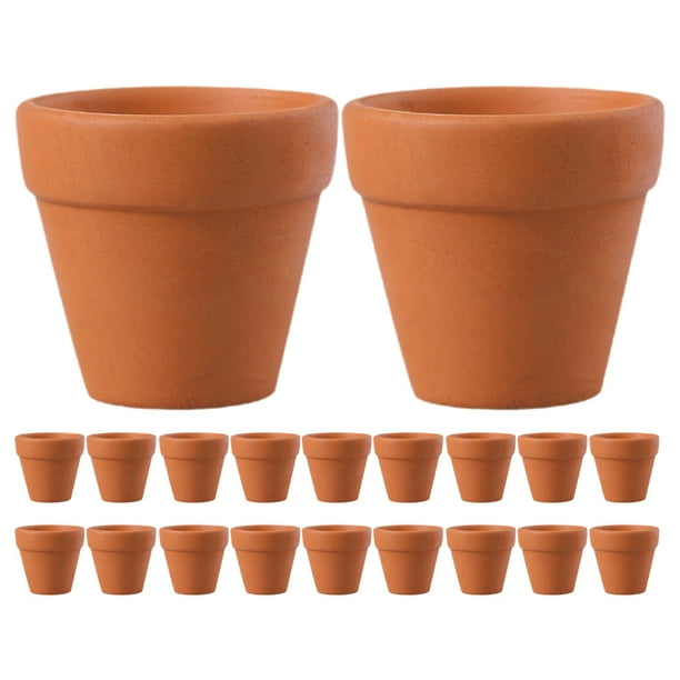 36 mini macetas de terracota con orificios de drenaje: pequeñas macetas de arcilla para suculentas y cactus. Maceta de vivero para plantas de escritorio de interior de fácil mantenimiento.