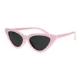 thumbnail image 2 of Girls Kid Size Mod Plastic Cat Eye Minimal Chic Retro Sunglasses Pink Black, 2 of 4