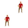 thumbnail image 4 of Wweixi 1/87 Diorama Graffiti Figure Characters Resin People Train Layout boy red 2Set, 4 of 6