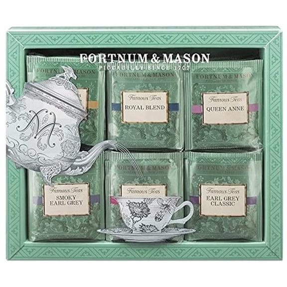 Fortnum and Mason UK Famous Teas Selection Gift Box Set, 60 Count Tea bags