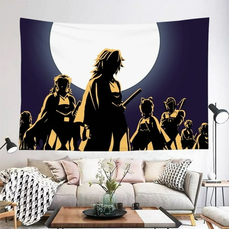 Image of Demon Slayer Anime Backdrop Attractive Photography Backdrops for Kids Birthday Supplies (59.05x51.18inch)