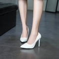thumbnail image 2 of Willtoo Women's Genuine Leather Pointed Toe Mid Heel Pumps for Spring & Summer White, 2 of 3