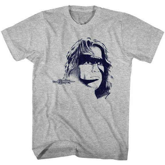 Conan The Barbarian Sketch Drama Gray Heather Adult T-Shirt Xlt