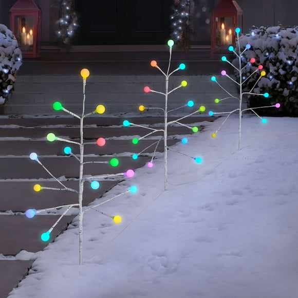 Member's Mark Pre-Lit Blossom Pathway Lights, Set of 3