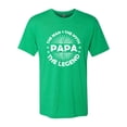 thumbnail image 2 of Wild Bobby, Papa Man Myth Legend Funny Dad Uncle Papa Granpa Dad Gift, Father's Day, Men Premium Tri Blend Tee, Envy, Small, 2 of 4