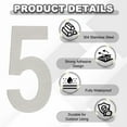 thumbnail image 3 of Number 5 Self Adhesive House Address Numbers for Outside 3.54x1.93 inch, 3 of 6