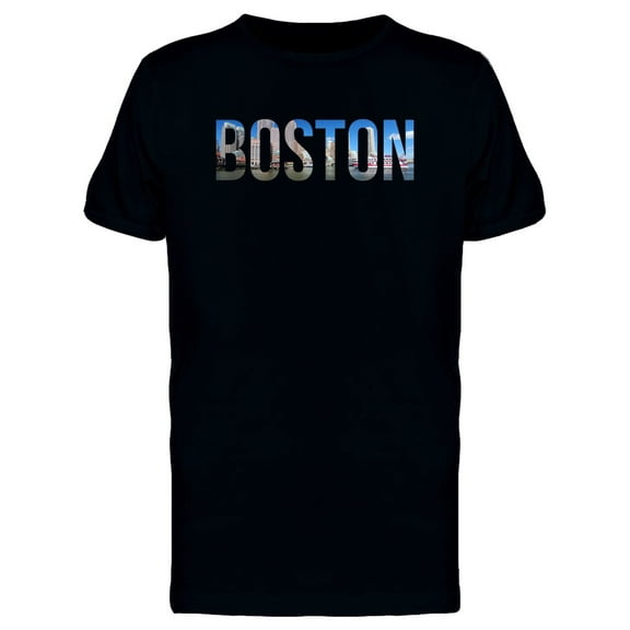 Boston, Travel Lovers Quote T-Shirt Men -Image by Shutterstock, Male Large
