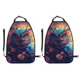 thumbnail image 2 of Zufioo Colorful Feather Owl for Car Seat Kick-Proof Storage Pads 2 Pack, Anti-Stain Adjustable Car Seat Protectors for SUV, Jeep, Truck-One Size, 2 of 9