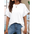 thumbnail image 4 of Womens Short Sleeve Tops White S, 4 of 8