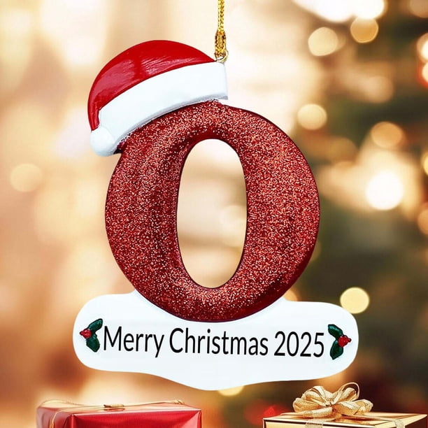 Adornos navideños, adornos navideños, regalos navideños, 26 letras, decoración para árbol de Navidad, adornos colgantes para árbol de Navidad, adornos navideños personalizados, decoración navideña, de