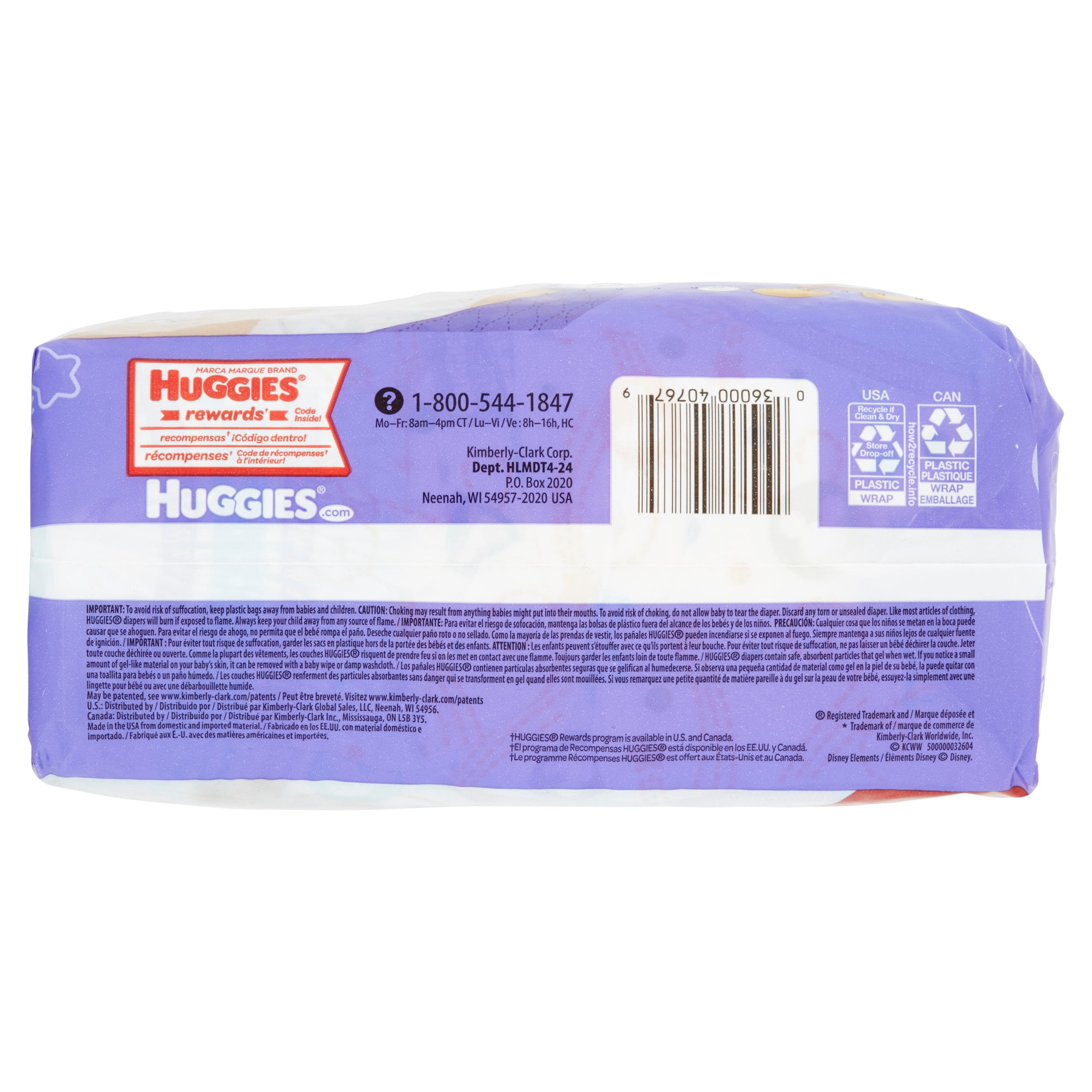 HUGGIES Little Movers Diapers, Size 4 (Choose Diaper Count)
