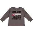 thumbnail image 3 of Inktastic Daddy Still Plays with Trucks Boys Long Sleeve Toddler T-Shirt, 3 of 5