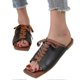 thumbnail image 1 of Fashion Strappy Squared Toe Flat Sandals Non-Slip Comfortable Beach Shoes for Trip Outdoor Wear, 1 of 5