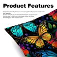 thumbnail image 2 of Flower Butterfly Decorative Pillows Covers Set of 2 - Unique Patterns, 16x16, 18x18, 20x20 Inches - Throw Pillow Covers for Home Decor, Bedroom, Living Room for Various Occasions, 2 of 6