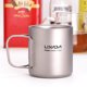 thumbnail image 3 of Taza de té de café de taza de agua de titanio de doble pared de 330 ml Labymos  Copa de titanio, 3 of 7