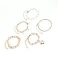 thumbnail image 1 of Exquisite Bracelet Set, Resist Oxidation Rust Perfect Gift Alloy Fashionable Bracelets 5pcs Lightweight  For Holidays For Travel For Parties, 1 of 8