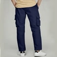 thumbnail image 6 of CAICJ98 Cargo Pants Boys Outdoor Youth Quick Dry Hiking Pants Lightweight Athletic Pants with Zipper Pockets Boy Pants (Dark Blue,6-7 Years), 6 of 7