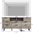 thumbnail image 2 of Garvee Wooden antique light color Bedroom Dresser with LED Lights and Electrical Outlet, 55-inch TV Stand with 8 Drawers, Modern Chest of Drawers for Closet, Hallway, Entryway, 2 of 8