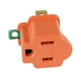 thumbnail image 4 of Hyper Tough 2-Pack Polarized Grounded Orange Indoor Adapter 125V / 15A / 1875W, 4 of 10