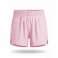 thumbnail image 4 of Mnuaqn Women's Athletic Shorts High Waisted Running Short Pocket 2.5" Sporty Shorts Gym Workout Shorts (Pink, XL), 4 of 9