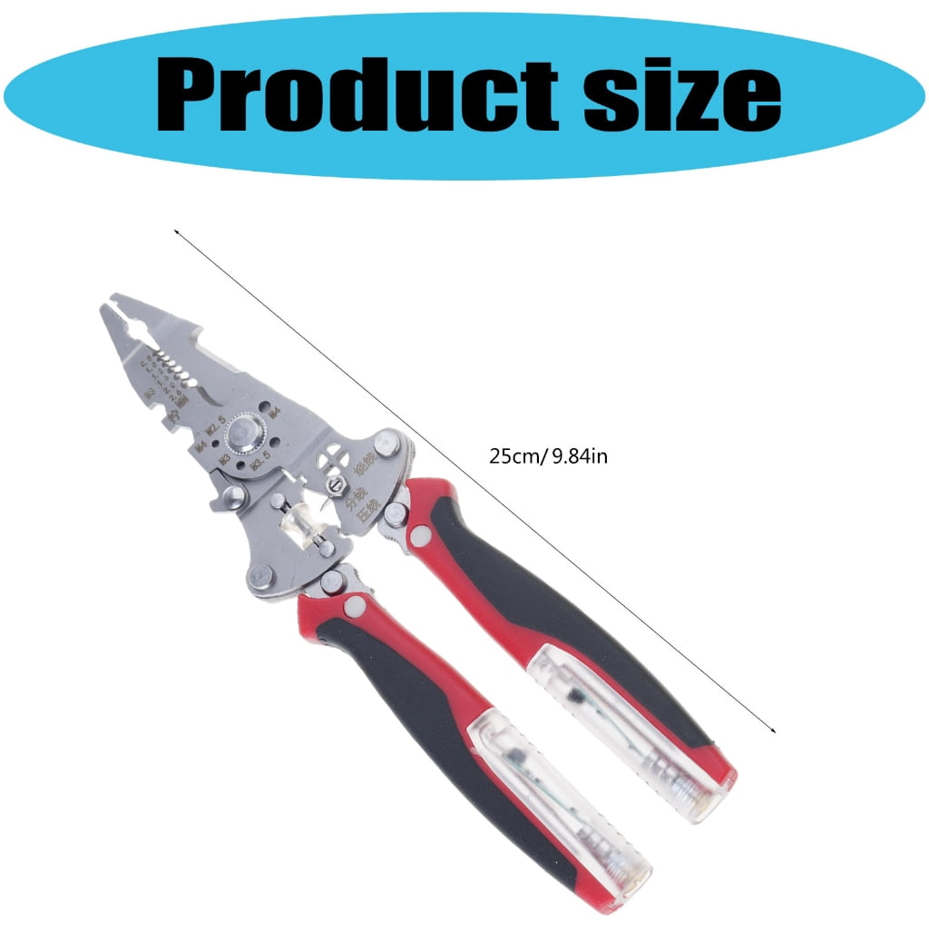 Foldable Wire Strippers with Electricity Measurement Function 16 in 1 Wire Stripping Pliers for Cutting Pulling Wires