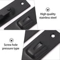 thumbnail image 4 of RUNROTOO 1Set 8x3cm Black Stainless Steel Door Latch Lock for Security 8x3cm, 4 of 5