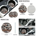thumbnail image 6 of Renewold Car Accessories Full Set 11 PCS, Universal Car Seat Covers Steering Wheel Seat Belt Pad Cup Holder Key Chains Auto Accessories Fit for Most Vehicles, American Tribal Cow Print Brown Black, 6 of 7