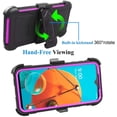 thumbnail image 4 of Mignova for LG K31 Case,LG Aristo 5 Case,LG Fortune 3 Case,[Built-in Screen Protector][Kickstand] Heavy Duty Rugged PC Back &Soft TPU Inner Armor Swivel Belt Clip Holster Protective Case(Purple), 4 of 7