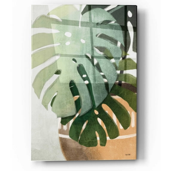 Epic Art 'Monstera Leaves' by House Fenway, Acrylic Glass Wall Art, 12"x16"