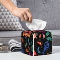 thumbnail image 6 of Gukieu Animals Under Water Print Leather Tissue Box, PVC Waterproof Velcro Opening and Closing Square Tissue Box Holder, Suitable for Home and Office Decoration, 6 of 7