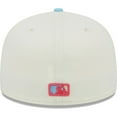 thumbnail image 4 of Men's New Era Cream/Light Blue Los Angeles Dodgers Spring Color Two-Tone 59FIFTY Fitted Hat, 4 of 5