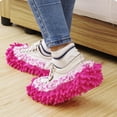 thumbnail image 3 of Microfiber Mop Slippers Shoes Cover Soft Washable Reusable Floor Polishing Dust Dirt Hair Men Women Sweeper Cleaning Mop Tool for House Office Bathroom Kitchen, 1pcs, 3 of 13