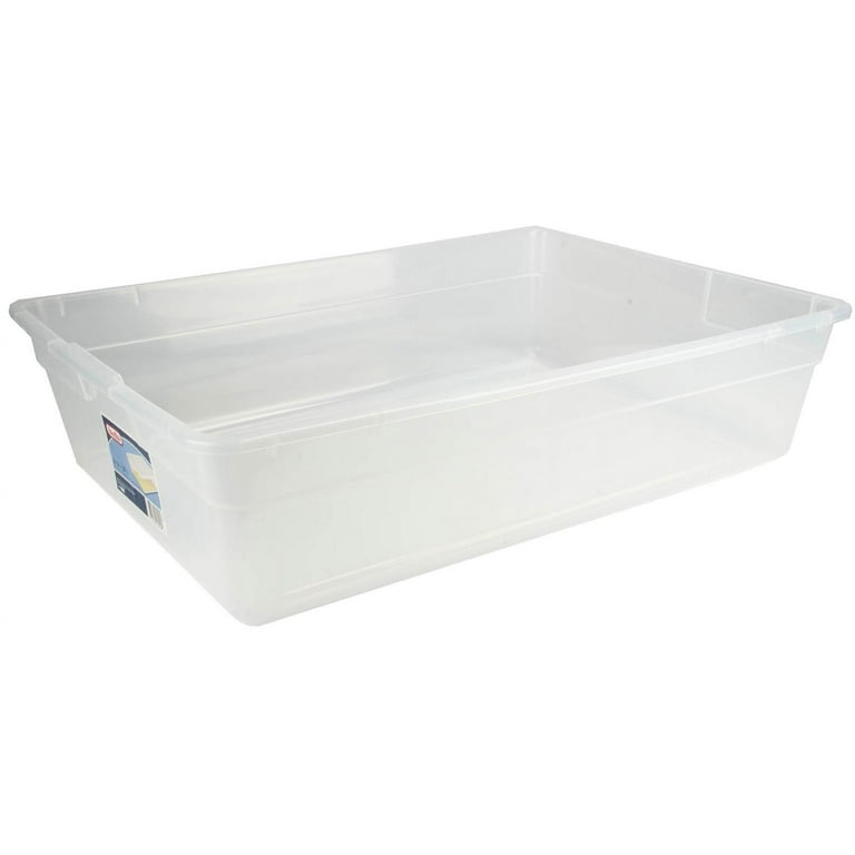 OEMVALATY Storage Cabinet 28 Qt. Storage Containers, Plastic Shelves  Organizer, Folding Storage Box, Collapsible Totes For Storage,Clear Storage  Bins