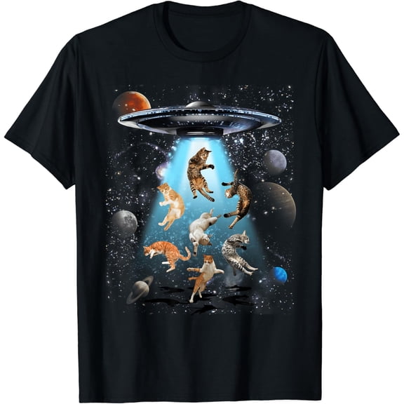 Funny Cat Humor, Galaxy Cat UFO, Cat Owner, Cat T-Shirt