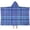 Blue Checkerboard Checkered, variant on Blue and White Grid Pattern Hooded Bath Towel,50"x30" for Ages 3 To 12 Kids, Quick Dry Lightweight Soft Microfiber Hood Beach Towel Cover Up for Kids