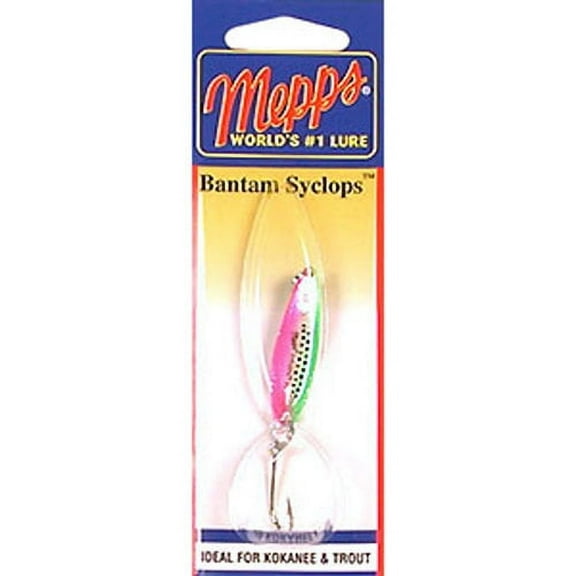 Mepps Bantam Syclops Single Hook Spoon, Hot Pink & Lime, 1/16 oz
