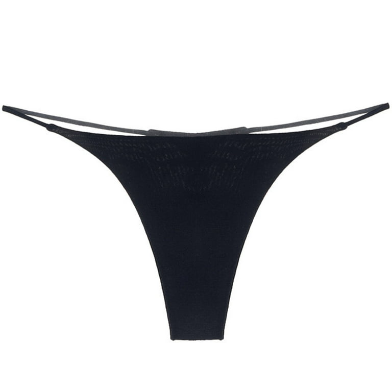 ZMHEGW 3 Pack Panties For Women Double Strap Thong Low Waist