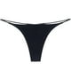 thumbnail image 1 of Gibobby Ropa interior termica Tanga sexy con doble correa para mujer, bragas con forma T algodón doble cintura （Negro， XXL), 1 of 2