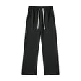 thumbnail image 2 of Sakmal Quick Dry Men's and Big Men's Sweatpants Athletic Wide Leg 3-Pack Open Bottom Pants Black Spring Outdoor Activity Sweatpants for Men XXL, 2 of 9
