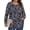 Black Navy Floral, variant on Womens Plus Size Tops Fall Long Sleeve Shirts Crew Neck Casual Loose Tunic Blouses
