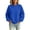 211#Dark Blue, variant on Women Crewneck Sweatshirts Long Sleeve Solid Color Relaxed Fit Casual Pullover Tops Saffron 3XL