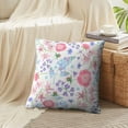 thumbnail image 3 of LALILO Throw Pillow Covers Floral With Garden Flowers White Lilac Lily Cushion Cover 18" x 18", 2 Pack, 3 of 6
