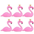 thumbnail image 4 of Zehuanyu  6 Pcs Mini Stuff Flamingo Statue Small Flamingos Tiny Ducks Pink, 4 of 8