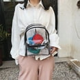 thumbnail image 3 of Fashion Lady Transparent Jelly Candy Color Built-In Wallet Backpack 4 Piece Set, 3 of 6