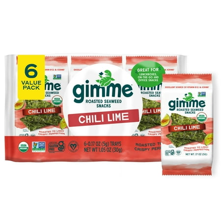 Chili Lime Roasted Seaweed Snacks - .17oz (6 Pack)