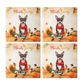 thumbnail image 2 of Happy Thanksgiving Rat Terrier with Turkey Pumpkins Autumn Vibes Set of 4 Stone Coasters Ratty Dog Lover 4x4in Absorbent Soapstone Coaster - 12018, 2 of 5