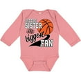 thumbnail image 3 of Inktastic Little Sister and Biggest Fan Basketball Player Girls Long Sleeve Baby Bodysuit, 3 of 5