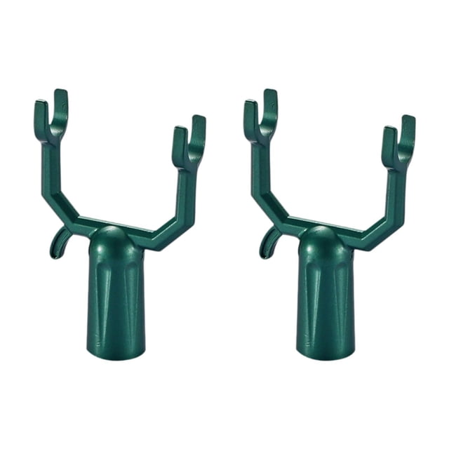 2 piezas de tenedores para colgar ropa, portátiles, de aleación de aluminio, para jardín y patio. verde
