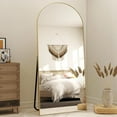 thumbnail image 2 of Anyrose 71.5"x 30" Arched Full Length Mirror Floor Mirror with Stand Wall-Mounted, Gold, 2 of 5
